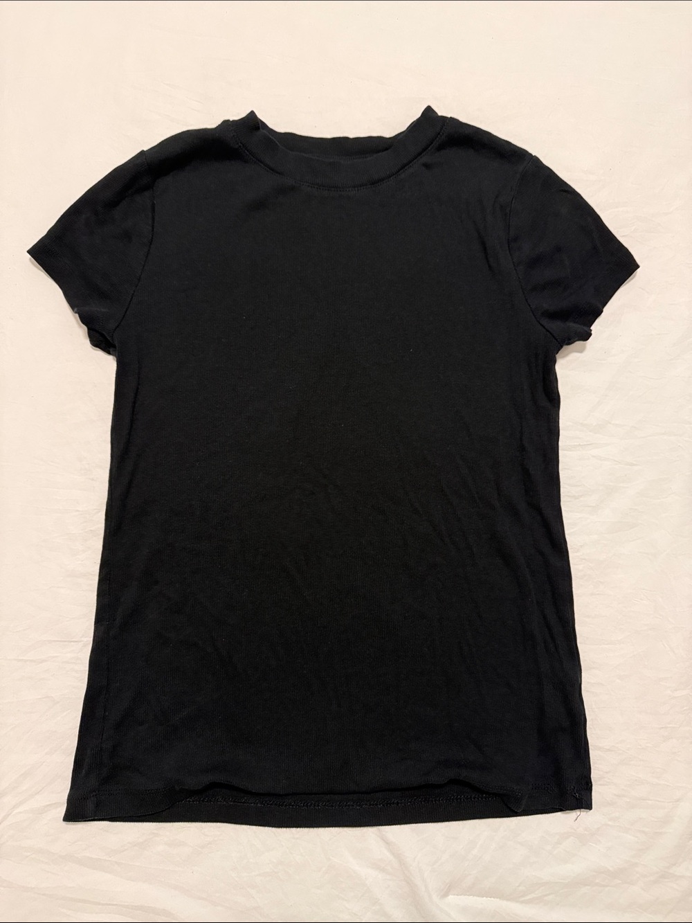 a new day Black Short Sleeve Crewneck Tee